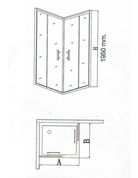 MAMPARA DUCHA MODELO VITA VT-220 DECORADA