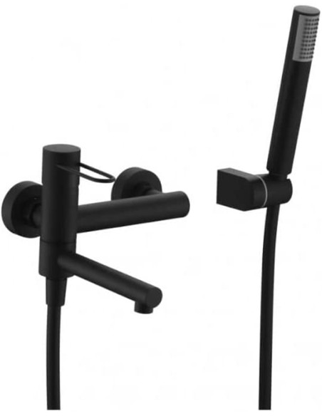 GRIFO MONOMANDO IMEX DE BAÑERA MODELO MILOS  NEGRO MATE