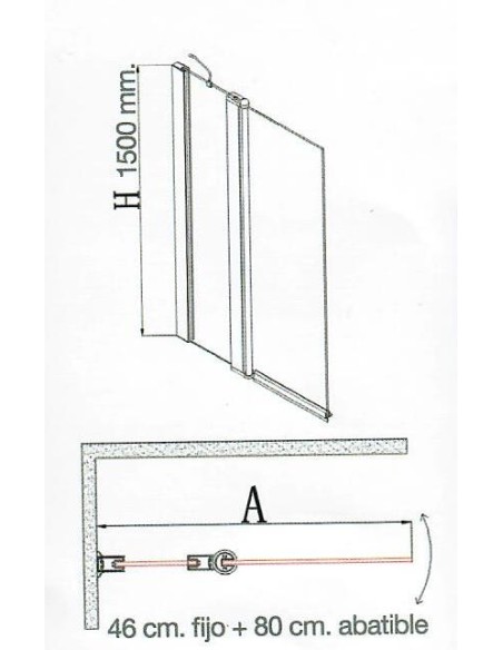 MAMPARA DE BAÑERA MODELO VT-100+110