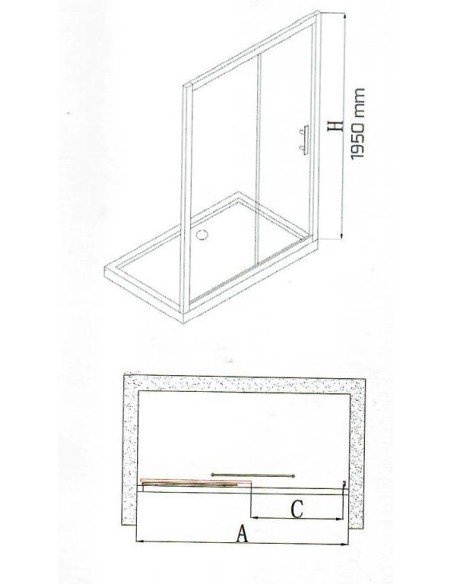 MAMPARA DUCHA MODELO VITTA REF. VT-210 DECORADA