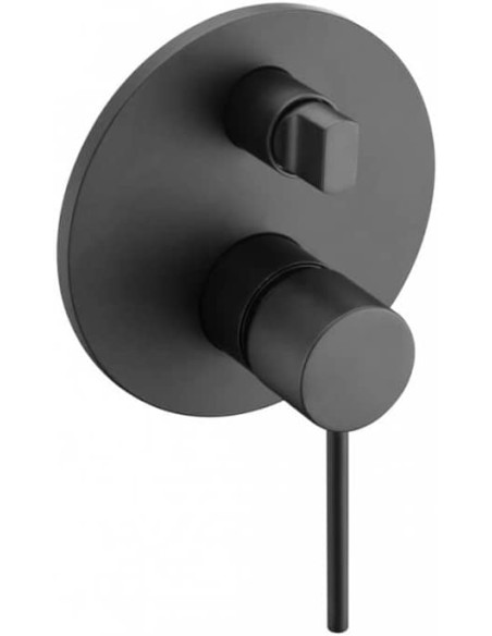 CONJUNTO DE DUCHA EMPOTRADO MONOMANDO EN ACABADO NEGRO MATE MODELO MILOS STICK DE IMEX