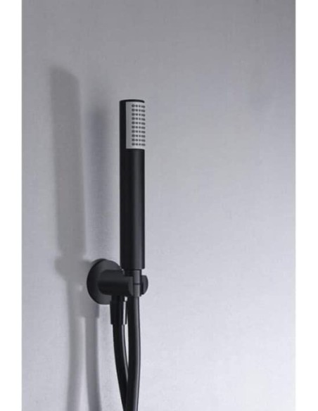 CONJUNTO DE DUCHA EMPOTRADO MONOMANDO EN ACABADO NEGRO MATE MODELO MILOS STICK DE IMEX