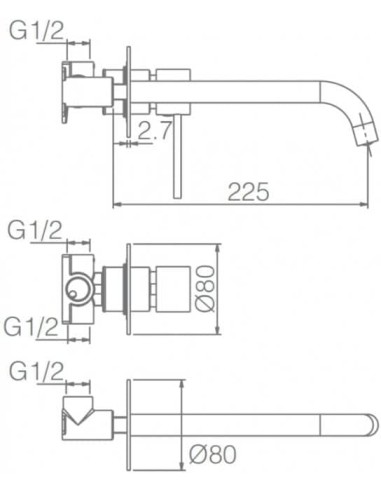 CONJUNTO DE LAVABO EMPOTRAR DE IMEX...