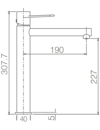 GRIFO DE LAVABO IMEX MONOMANDO ALTO...