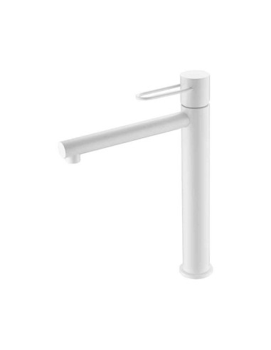 GRIFO DE LAVABO IMEX MONOMANDO ALTO BLANCO MATE MODELO MILOS