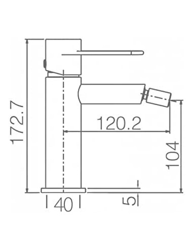 GRIFO DE BIDE IMEX MONOMANDO BLANCO...