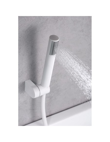 GRIFO MONOMANDO IMEX DE BAÑERA MODELO MILOS BLANCO MATE