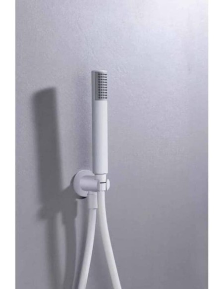 CONJUNTO DE DUCHA EMPOTRADO MONOMANDO EN ACABADO BLANCO MATE MODELO MILOS STICK DE IMEX