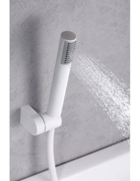 CONJUNTO DE DUCHA EMPOTRADO MONOMANDO EN ACABADO BLANCO MATE MODELO MILOS STICK DE IMEX