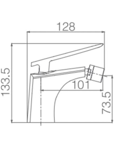 GRIFO DE BIDE IMEX MONOMANDO CROMADO...