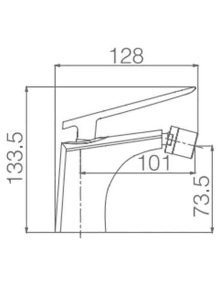GRIFO DE BIDE IMEX MONOMANDO CROMADO MODELO ESCOCIA