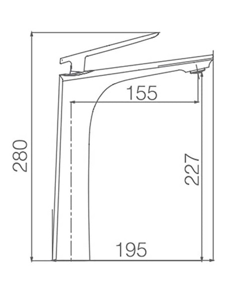 GRIFO DE LAVABO IMEX MONOMANDO ALTO CROMADO MODELO ESCOCIA