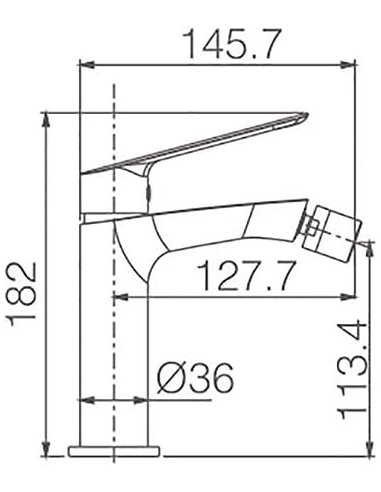 GRIFO DE BIDE IMEX MONOMANDO CROMADO...