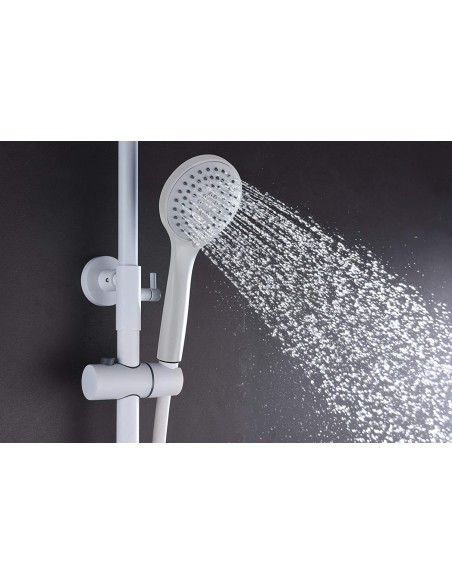 COLUMNA DE DUCHA MONOMANDO MODELO LUXOR DE IMEX BLANCO MATE