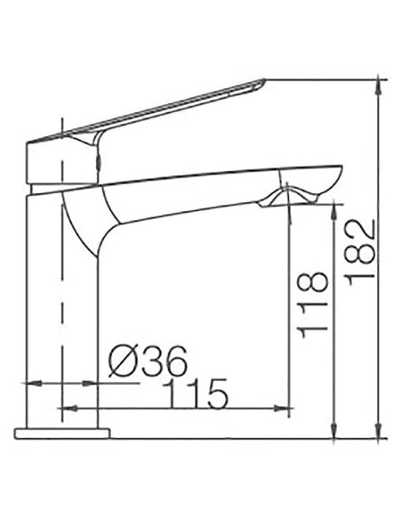 GRIFO DE LAVABO IMEX MONOMANDO BLANCO MATE MODELO LUXOR