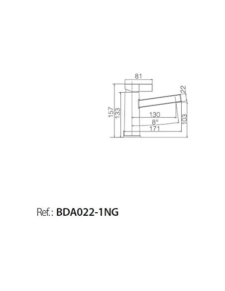 GRIFO DE LAVABO IMEX MONOMANDO CROMO/NEGRO MODELO ELBA
