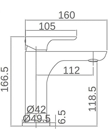 GRIFO DE LAVABO IMEX MONOMANDO CROMO...