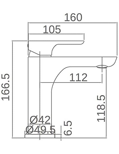 GRIFO DE LAVABO IMEX MONOMANDO CROMO MODELO NASSAU