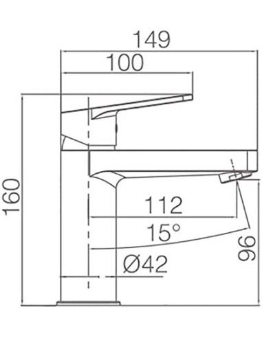 GRIFO DE LAVABO IMEX MONOMANDO CROMO...