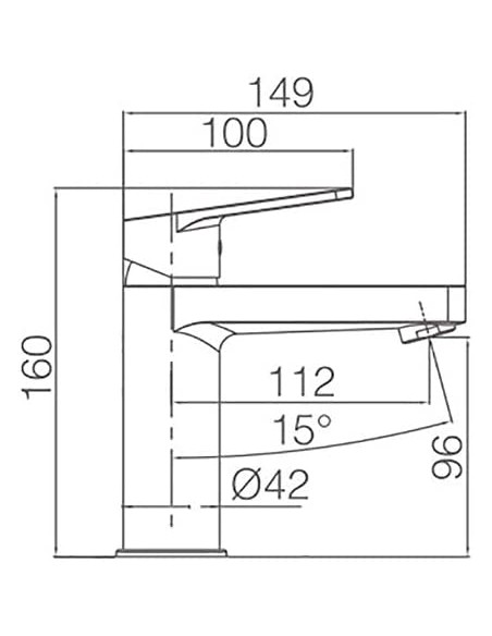 GRIFO DE LAVABO IMEX MONOMANDO CROMO MODELO TEIDE