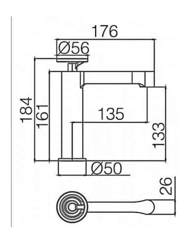 GRIFO DE LAVABO IMEX MONOMANDO CROMO...