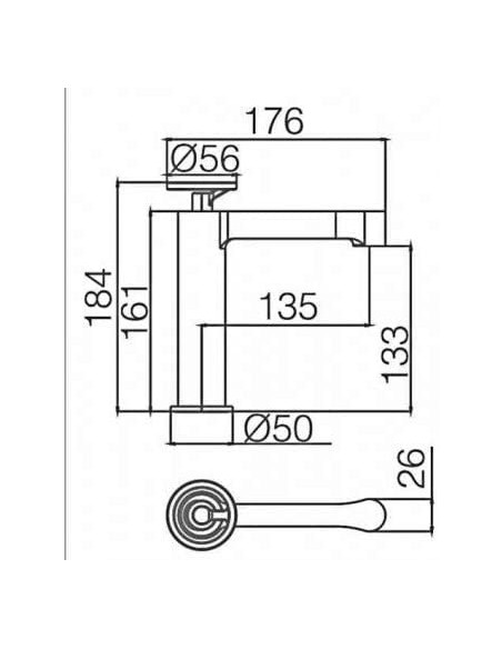 GRIFO DE LAVABO IMEX MONOMANDO CROMO MODELO OLIMPO