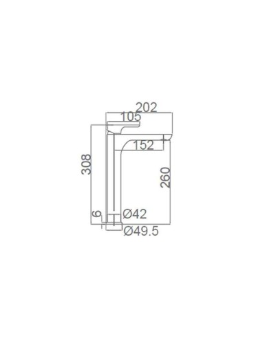 GRIFO DE LAVABO IMEX MONOMANDO ALTO...