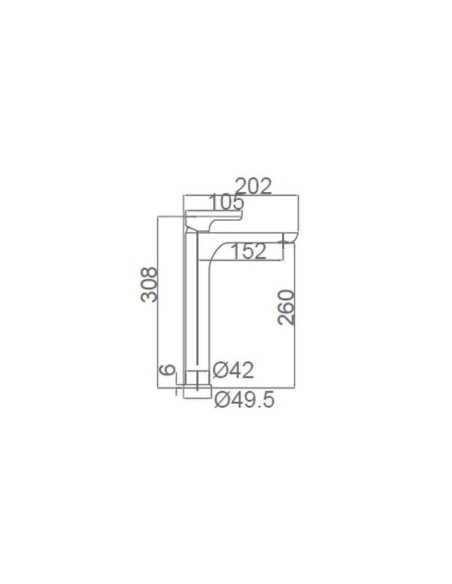 GRIFO DE LAVABO IMEX MONOMANDO ALTO CROMADO MODELO NASSAU