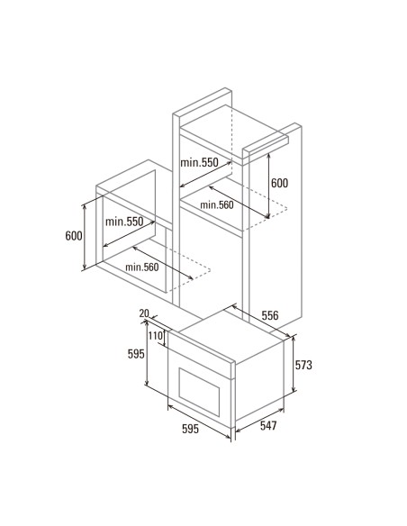 HORNO MULTIFUNCION MODELO MES7106X CATA