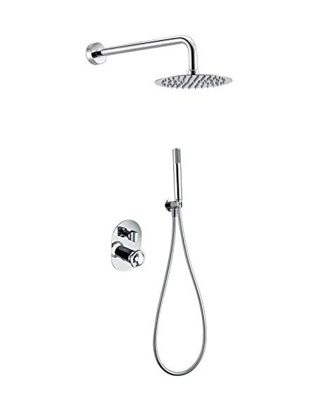 CONJUNTO DE DUCHA EMPOTRADO MONOMANDO EN ACABADO CROMO MODELO OLIMPO DE IMEX