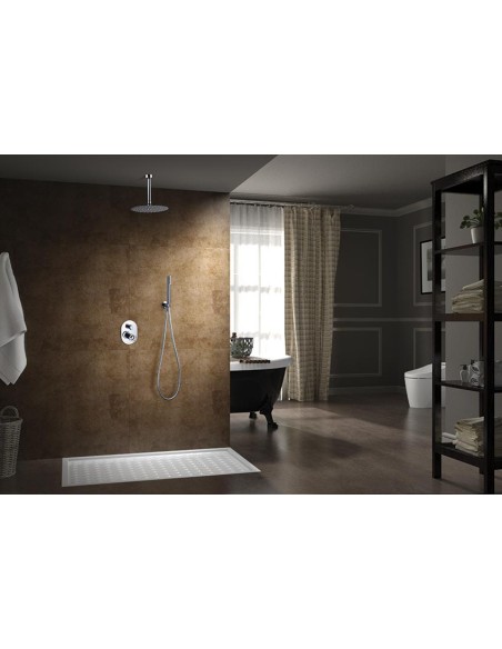 CONJUNTO DE DUCHA EMPOTRADO MONOMANDO EN ACABADO CROMO MODELO VESUBIO DE IMEX