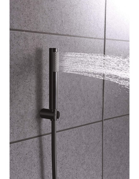 GRIFO MONOMANDO IMEX DE DUCHA MODELO OLIMPO NEGRO MATE