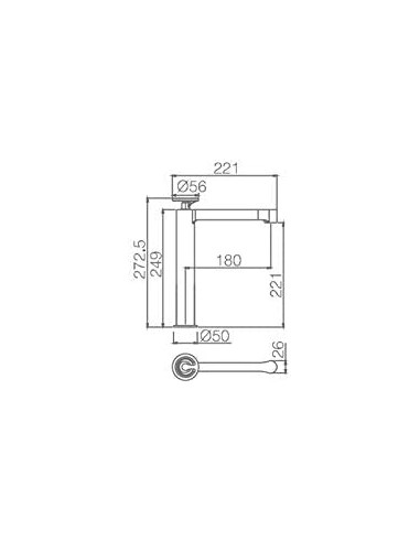 GRIFO DE LAVABO IMEX MONOMANDO ALTO...