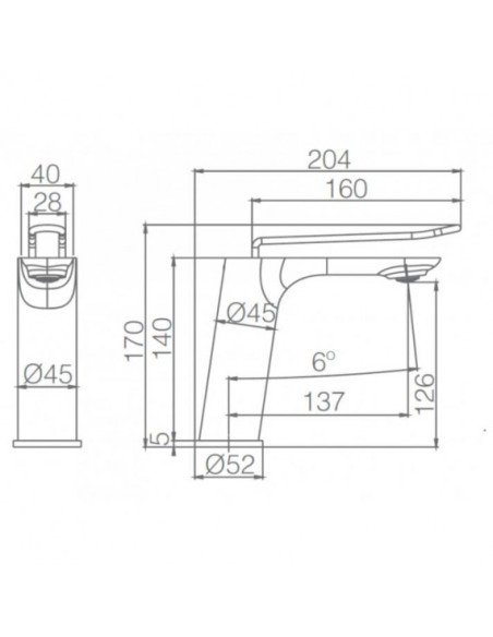 GRIFO DE LAVABO IMEX MONOMANDO NEGRO MATE MODELO BELICE