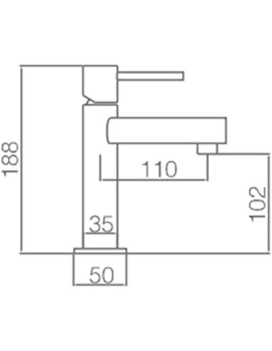 GRIFO DE LAVABO IMEX MONOMANDO ACERO...