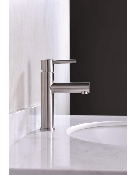 GRIFO DE LAVABO IMEX MONOMANDO ACERO S316 MODELO MOSCU
