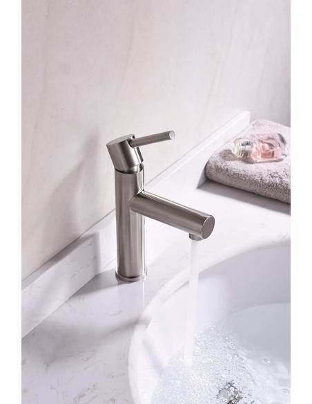 GRIFO DE LAVABO IMEX MONOMANDO ACERO S316 MODELO MOSCU