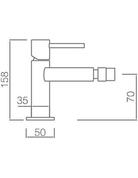 GRIFO DE BIDE IMEX MONOMANDO ACERO S316 MODELO MOSCU