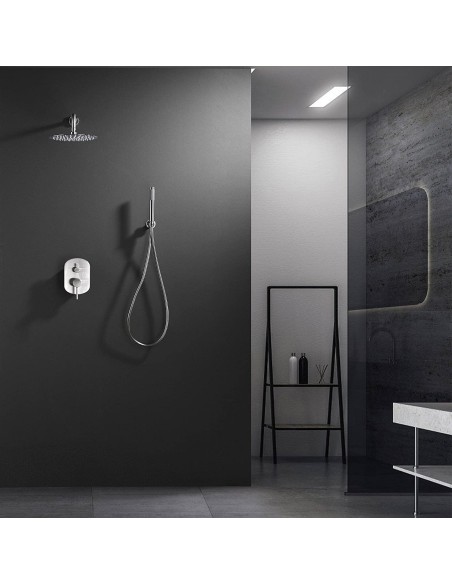 CONJUNTO DE DUCHA EMPOTRADO MONOMANDO EN ACERO INOX. S316 MODELO MOSCU DE IMEX