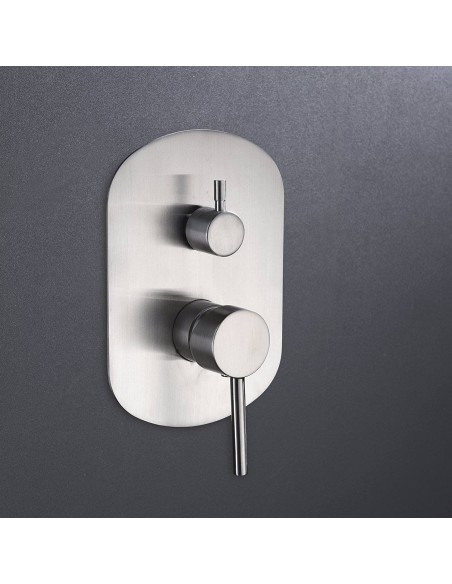 CONJUNTO DE DUCHA EMPOTRADO MONOMANDO EN ACERO INOX. S316 MODELO MOSCU DE IMEX