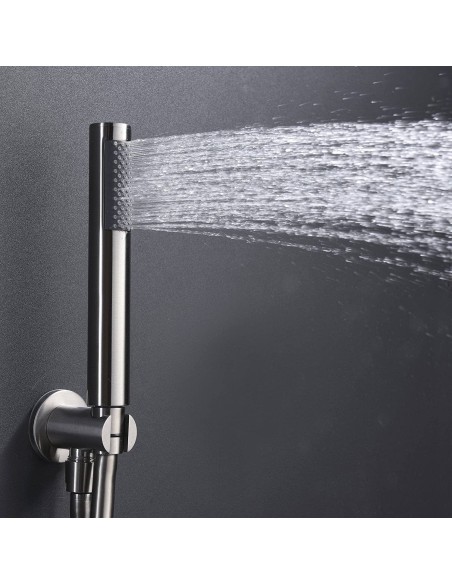 CONJUNTO DE DUCHA EMPOTRADO MONOMANDO EN ACERO INOX. S316 MODELO MOSCU DE IMEX