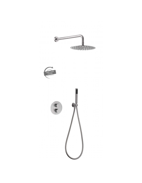 CONJUNTO DE DUCHA EMPOTRADO TERMOSTATICO EN ACERO INOX. S316 MODELO MOSCU DE IMEX