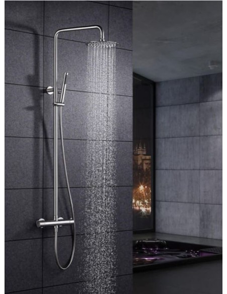 COLUMNA DE DUCHA MONOMANDO MODELO MOSCU ACERO S316 DE IMEX