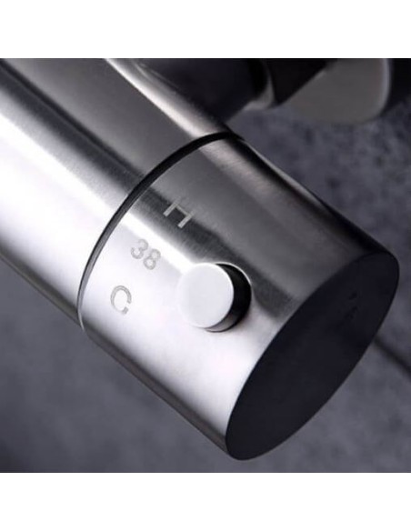 COLUMNA DE DUCHA MONOMANDO MODELO MOSCU ACERO S316 DE IMEX