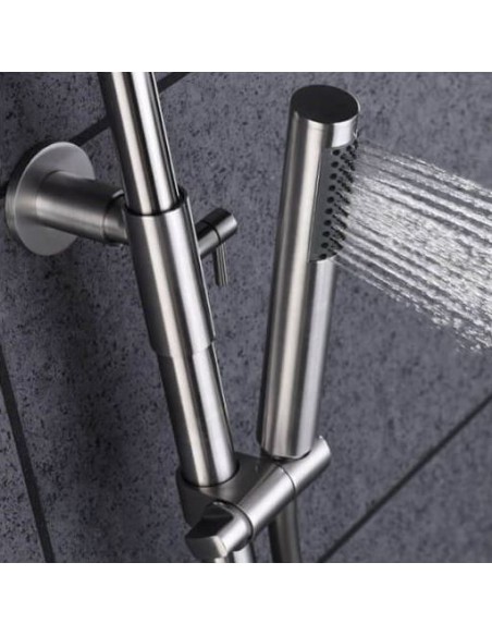 COLUMNA DE DUCHA MONOMANDO MODELO MOSCU ACERO S316 DE IMEX