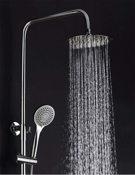 COLUMNA DE DUCHA TERMOSTATICA MODELO CRETA CROMADO DE IMEX