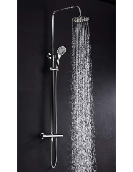 COLUMNA DE DUCHA TERMOSTATICA MODELO CRETA CROMADO DE IMEX