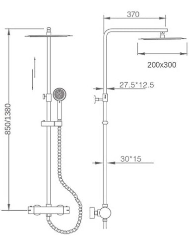 COLUMNA DE DUCHA TERMOSTATICA MODELO... COLUMNA DE DUCHA TERMOSTATICA MODELO...