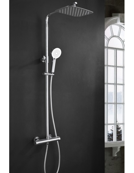 COLUMNA DE DUCHA TERMOSTATICA MODELO PRAGA CROMADO DE IMEX