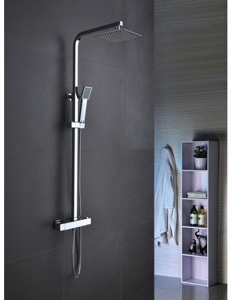 COLUMNA DE DUCHA TERMOSTATICA MODELO VIGO CROMADO DE IMEX